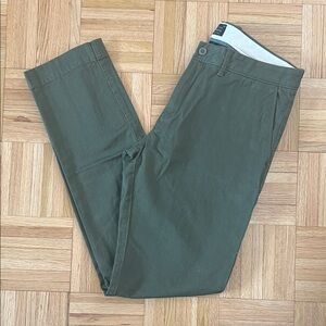 J. Crew Slim Stretch Olive Chinos